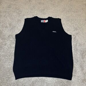 San Francisco Knitting Mills VTG 70's 80's Metra Train Sweater Vest M